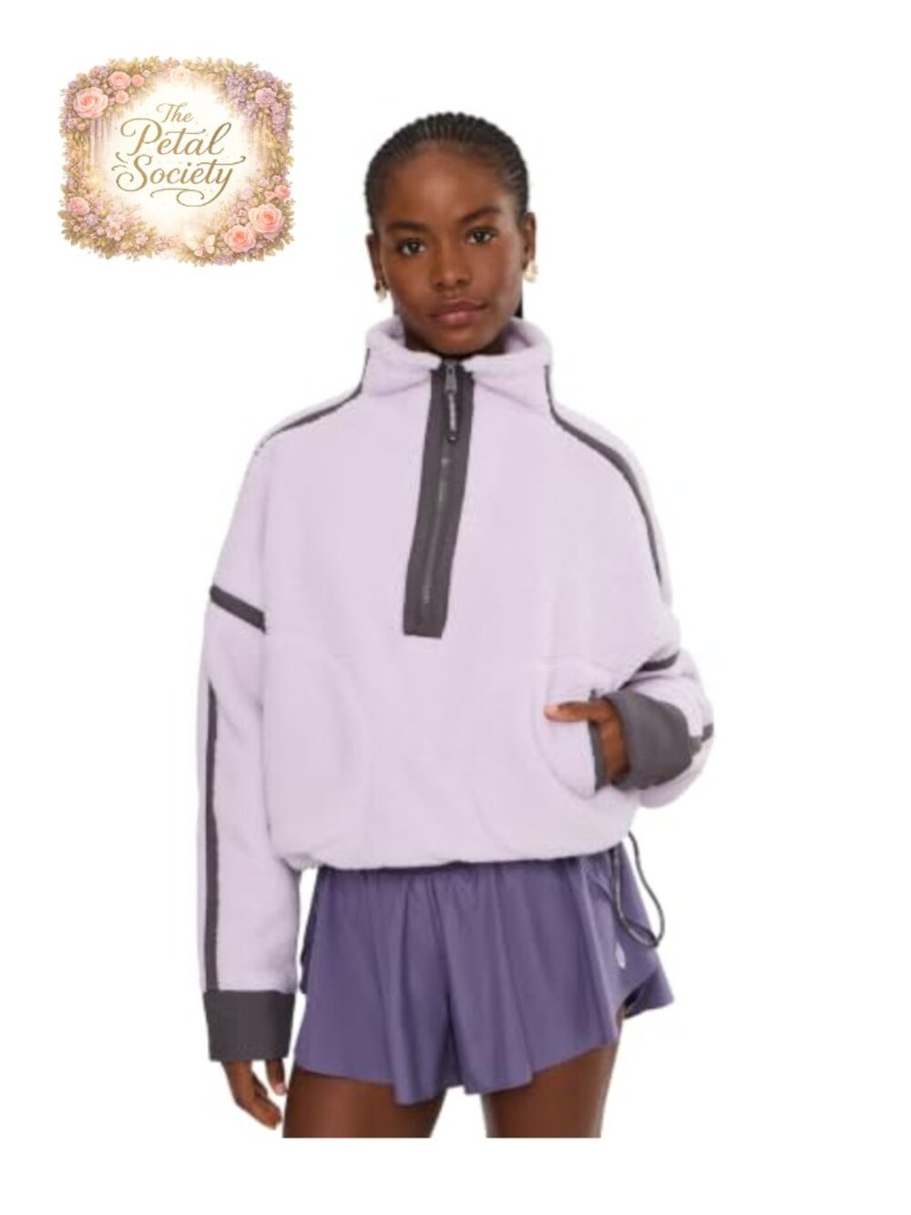 Free People Mountain High Half-Zip Fleece Women's Pullover Sweatshirt